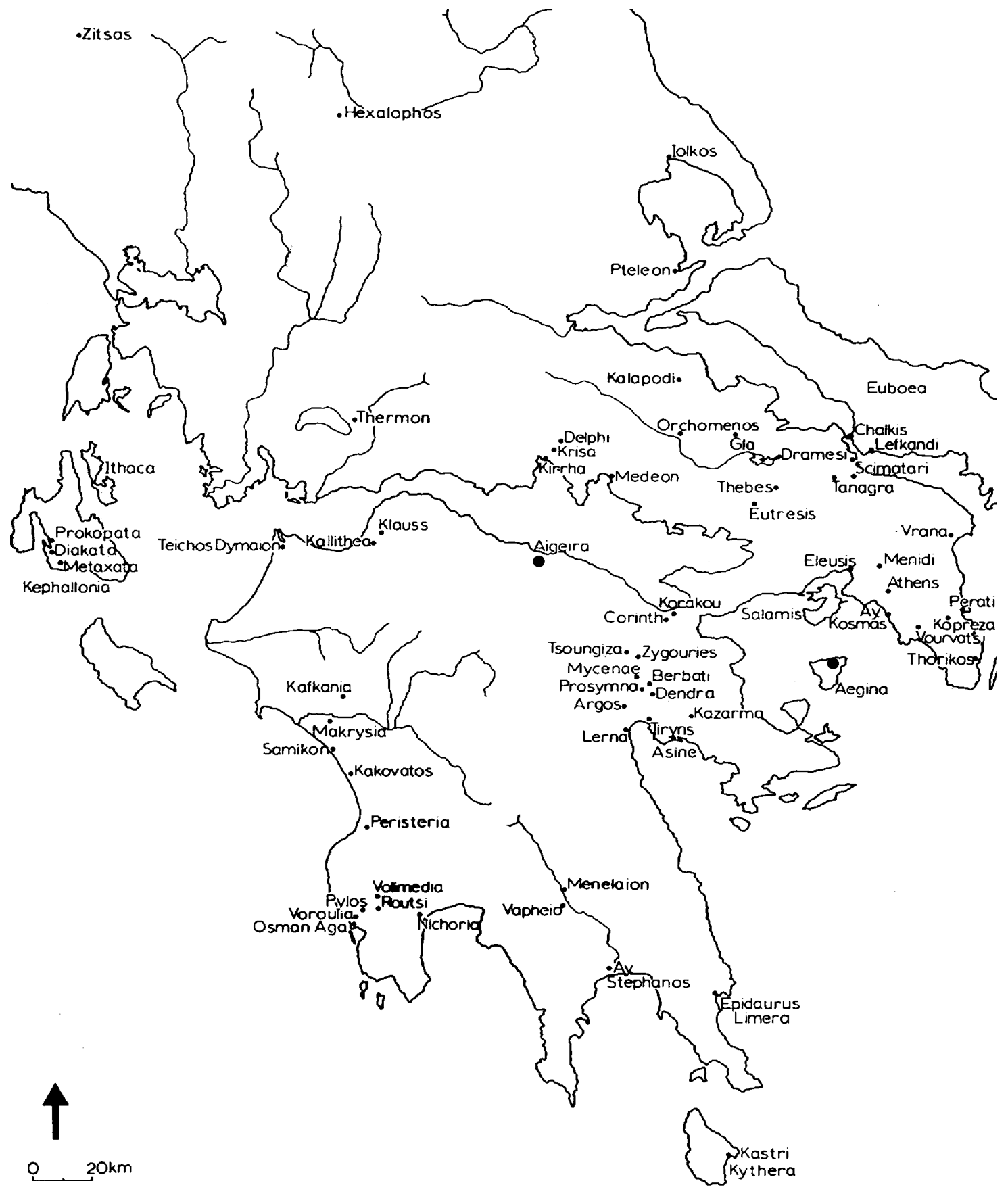 map of thera