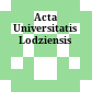 Acta Universitatis Lodziensis