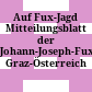 Auf Fux-Jagd : Mitteilungsblatt der Johann-Joseph-Fux-Gesellschaft, Graz-Österreich