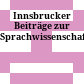 Innsbrucker Beiträge zur Sprachwissenschaft