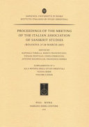 Proceedings of the meeting of the Italian Association of Sanskrit Studies : (Bologna 27-28 March 2015)