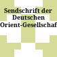 Sendschrift der Deutschen Orient-Gesellschaft