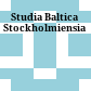 Studia Baltica Stockholmiensia