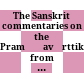 The Sanskrit commentaries on the Pramāṇavārttikam from the Rāhula Sāṅkṛtyāyana's collection of negatives