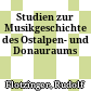 Studien zur Musikgeschichte des Ostalpen- und Donauraums