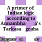 A primer of Indian logic : according to Annambhaṭṭa's Tarkasaṁgraha