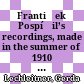 František Pospíšil’s recordings, made in the summer of 1910 : an introduction