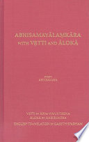 Abhisamayālaṃkāra with vṛtti and ālokā : vṛtti by Ārya Vimuktisena ; ālokā by Haribhadra
